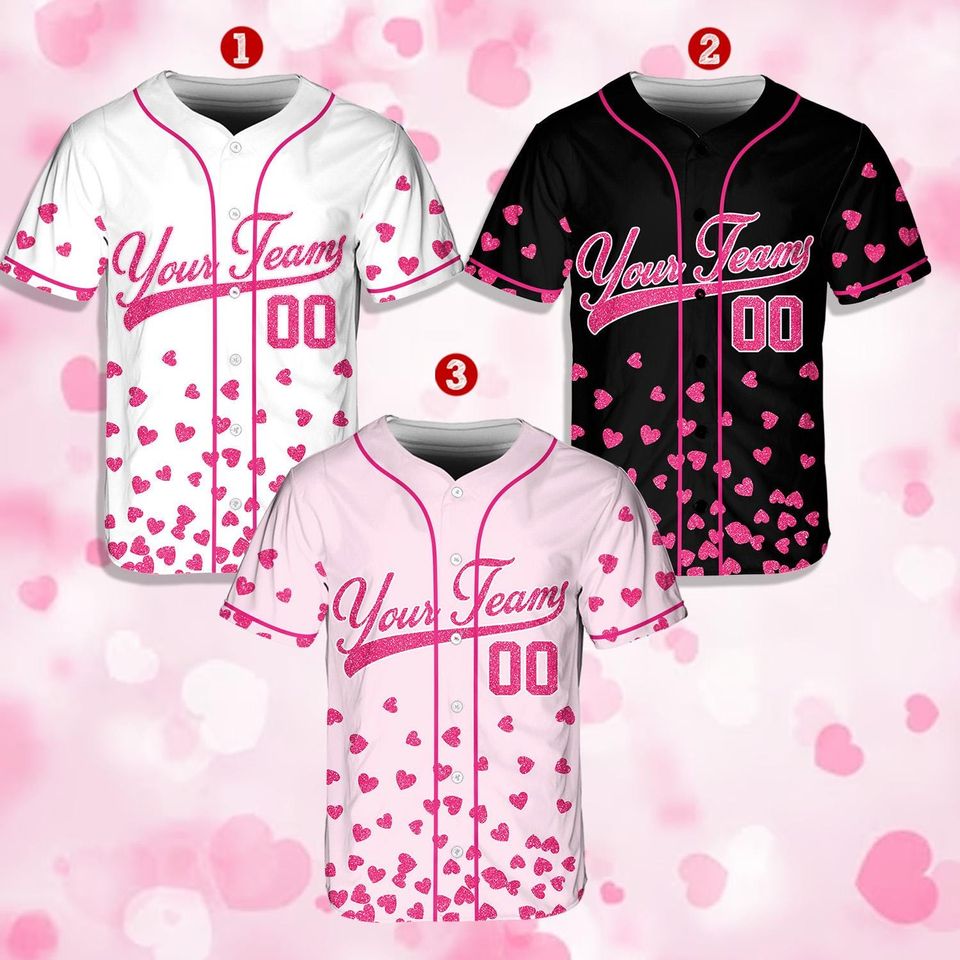Personalized Valentine Baseball Jersey, Custom Cupid Valentine's Day Baseball Jersey