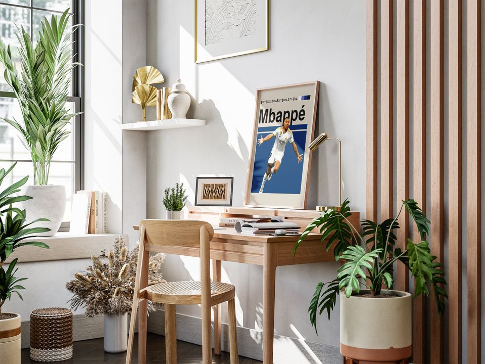 Kylian Mbappe Poster, Soccer Player Poster.