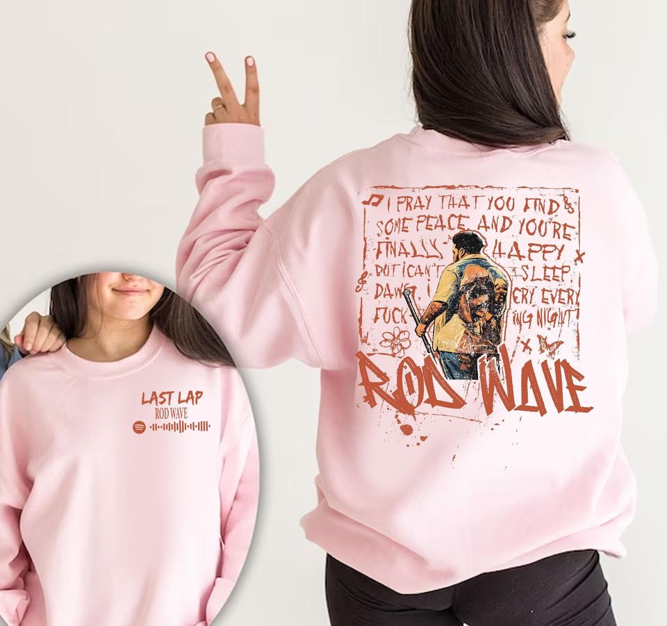 Vintage Rod Wave Tour Sweatshirt, Last Lap Tour Double Sided Sweatshirt