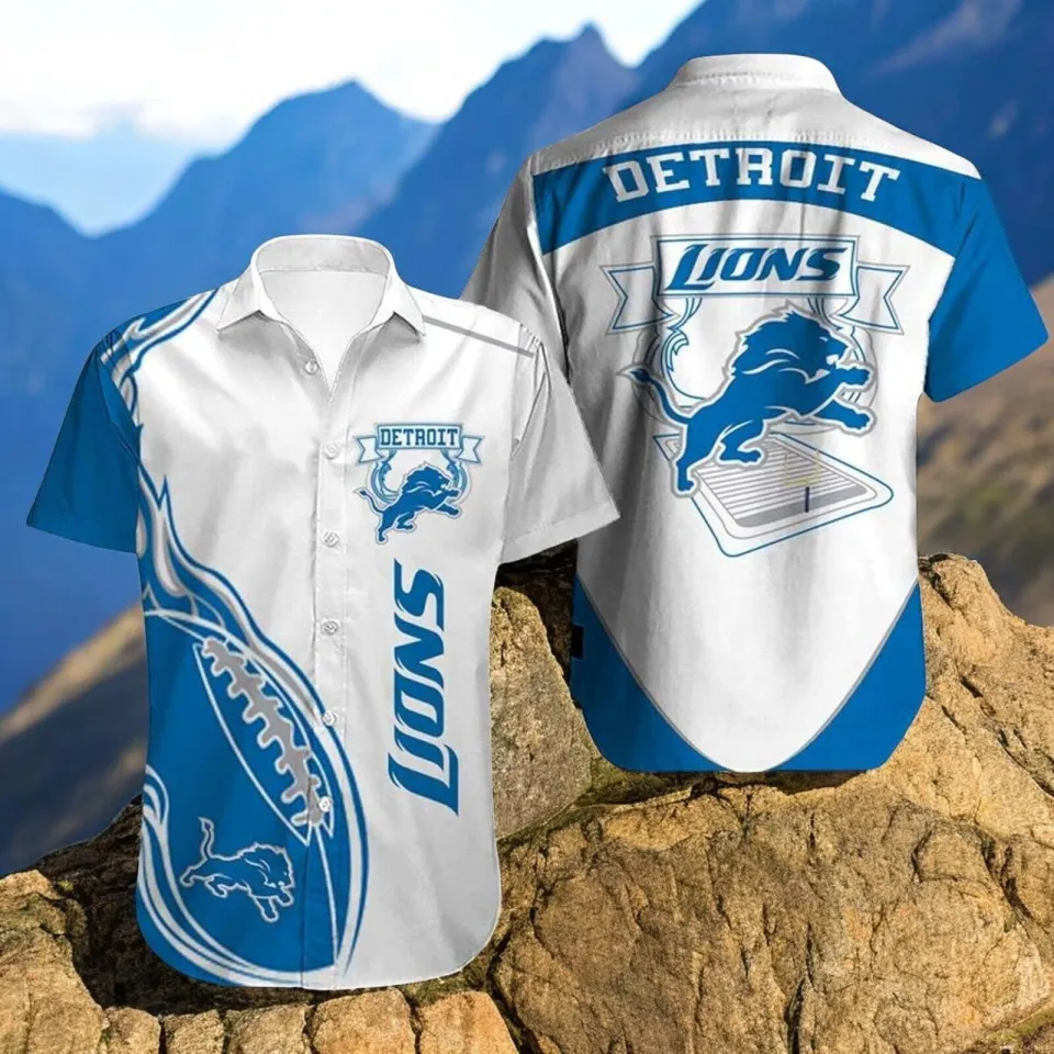 Detroit Lions Hawaiian Shirt Fireball Best Hawaiian Shirts