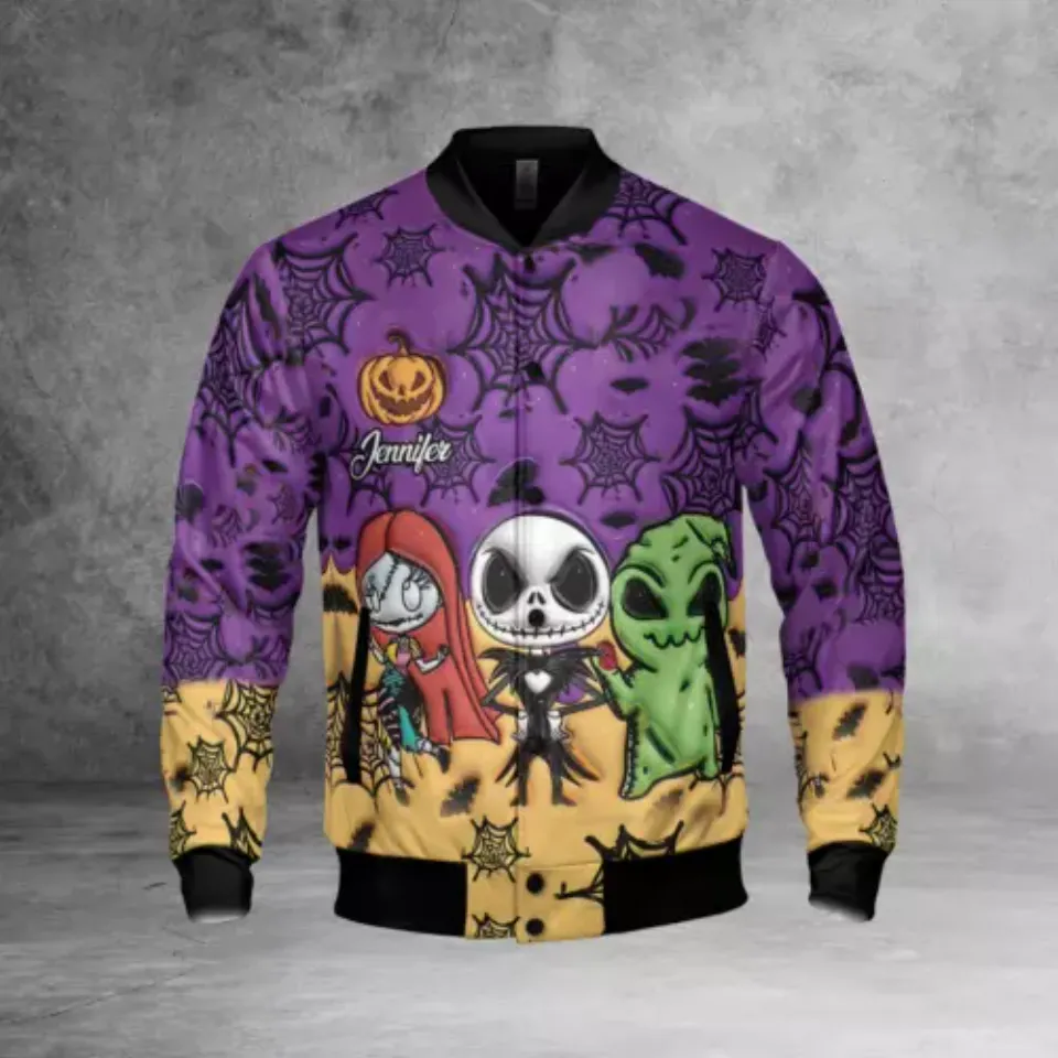 Personalized Nightmare Before Christmas Jack Sally And Oogie Boogie Jacket