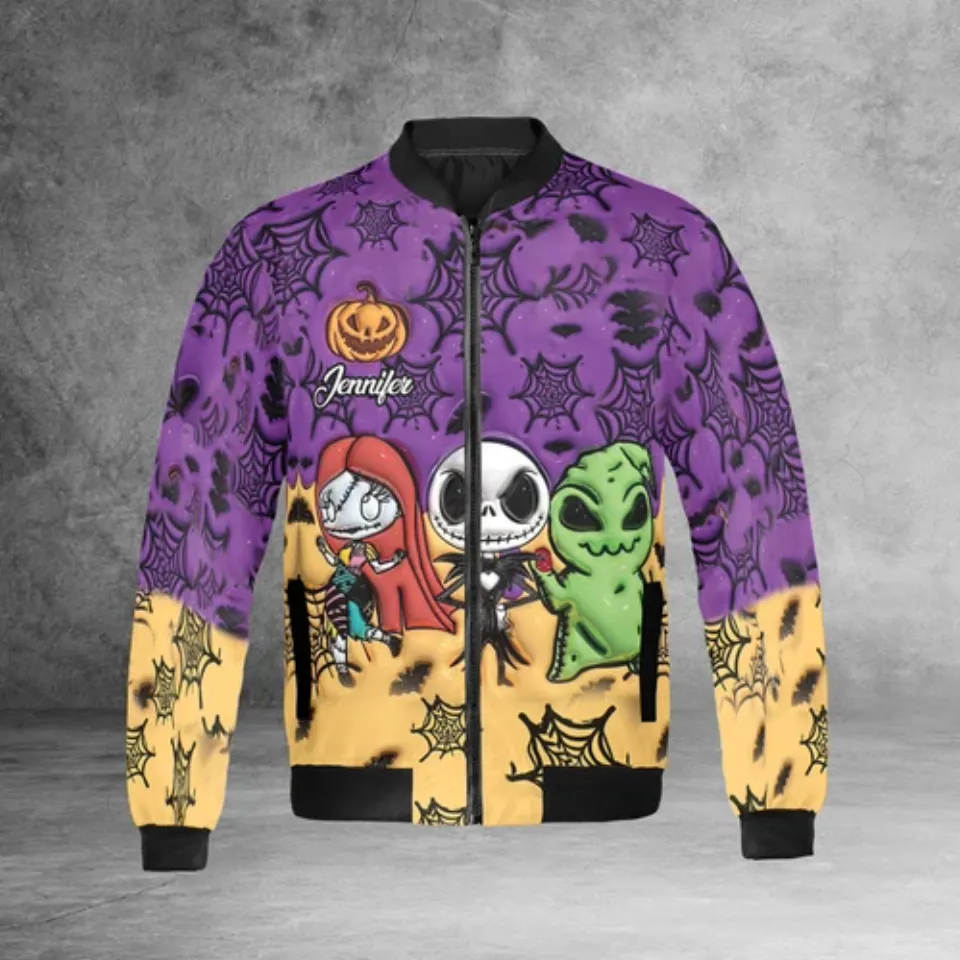 Personalized Nightmare Before Christmas Jack Sally And Oogie Boogie Jacket