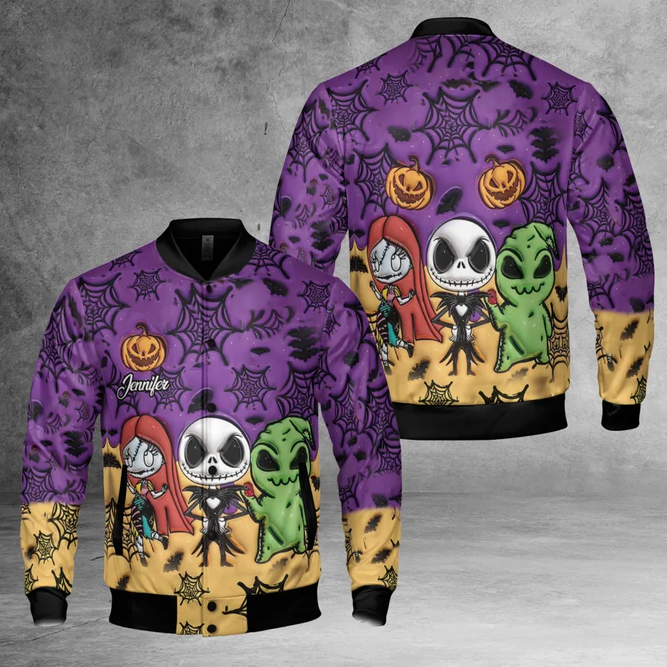 Personalized Nightmare Before Christmas Jack Sally And Oogie Boogie Jacket
