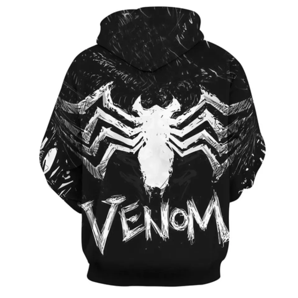Retro Venom Spider 3D Hoodie