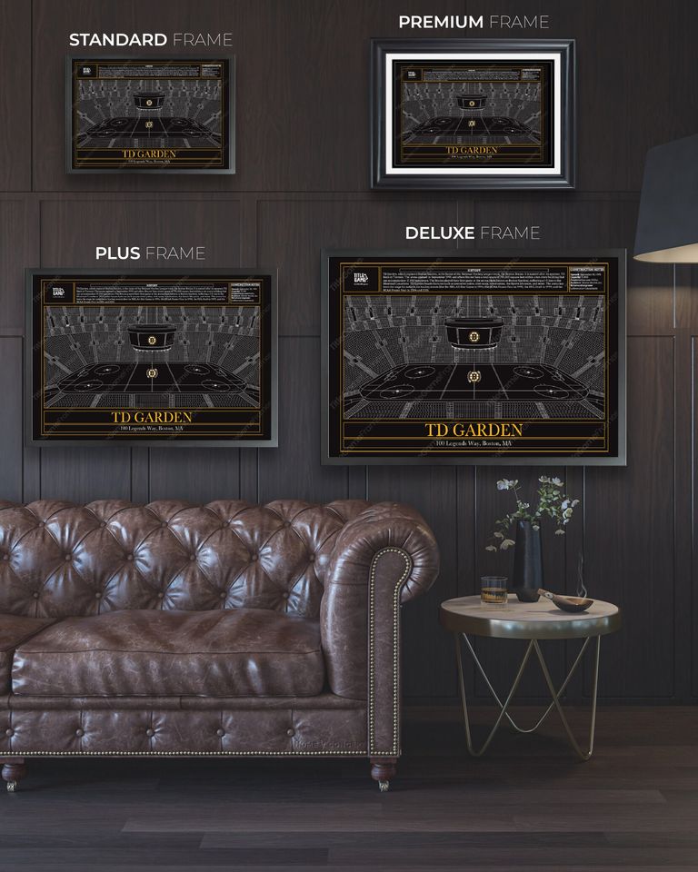 Boston Bruins TD Garden Hockey Stadium Blueprint (NO FRAMED)