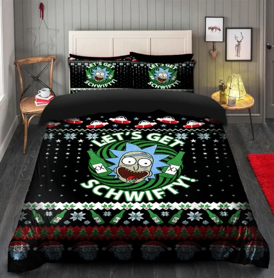 Rick And Rickandmorty Christmas Full Bedding Set