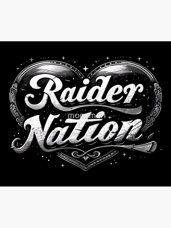 Raider Nation Heart` Throw Blanket