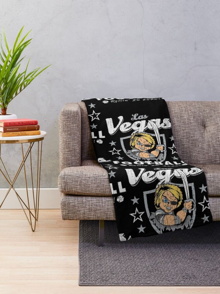 las vegas raiders chucky 2020  Throw Blanket