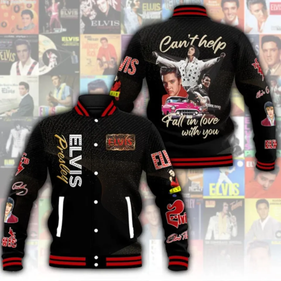 Elvis Presley Music Baseball Jacket For Fan