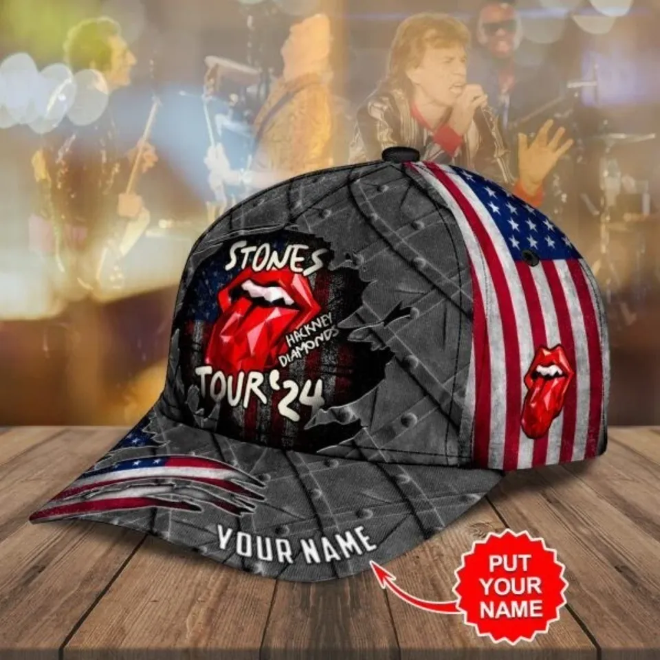 Personalized The Rolling Stones x US Flag Baseball Cap