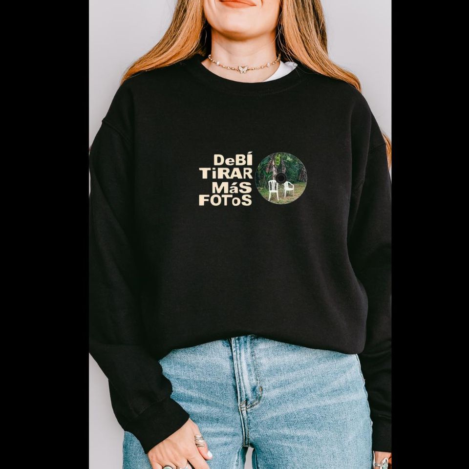 Debi Tirar Mas Fotos Double Sided Sweatshirt,  Puerto Rico, Song Title  Double Sided Sweatshirt