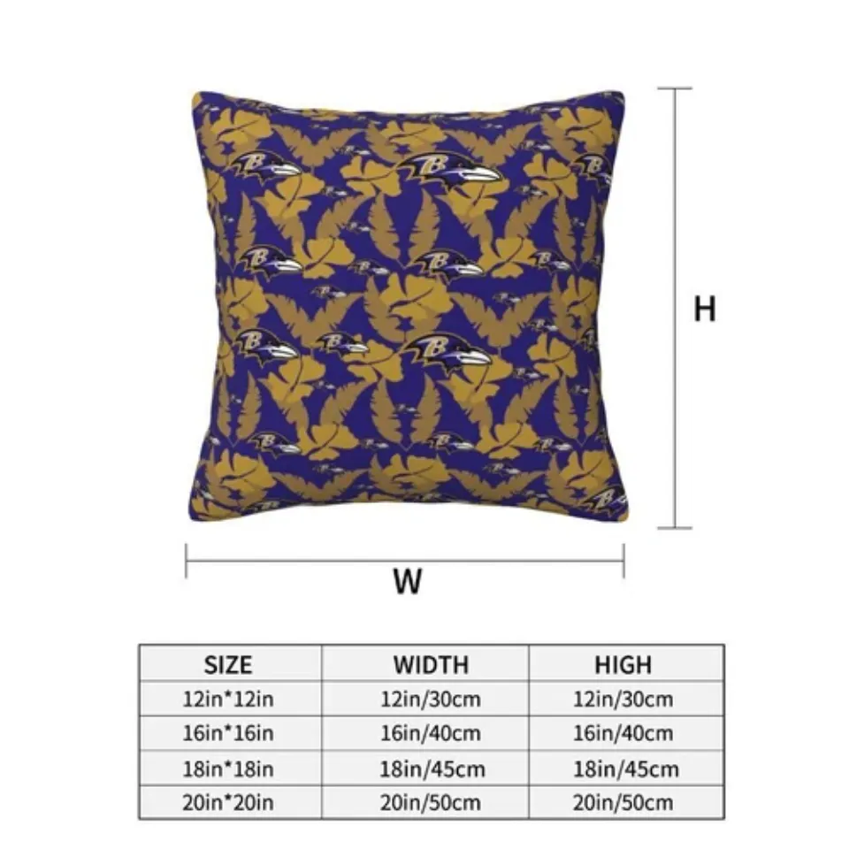 Baltimore Ravens Throw Pillow, Gift For Football Lover