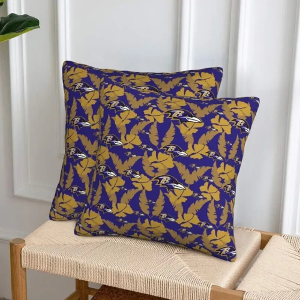 Baltimore Ravens Throw Pillow, Gift For Football Lover