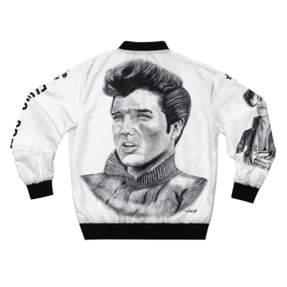 Women's Bomber Jacket with Elvis Presley