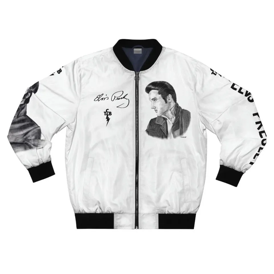 Women's Bomber Jacket with Elvis Presley