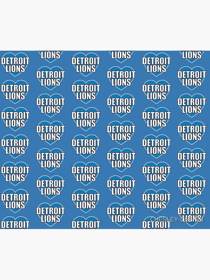 Detroit Lions Heart Throw Blanket