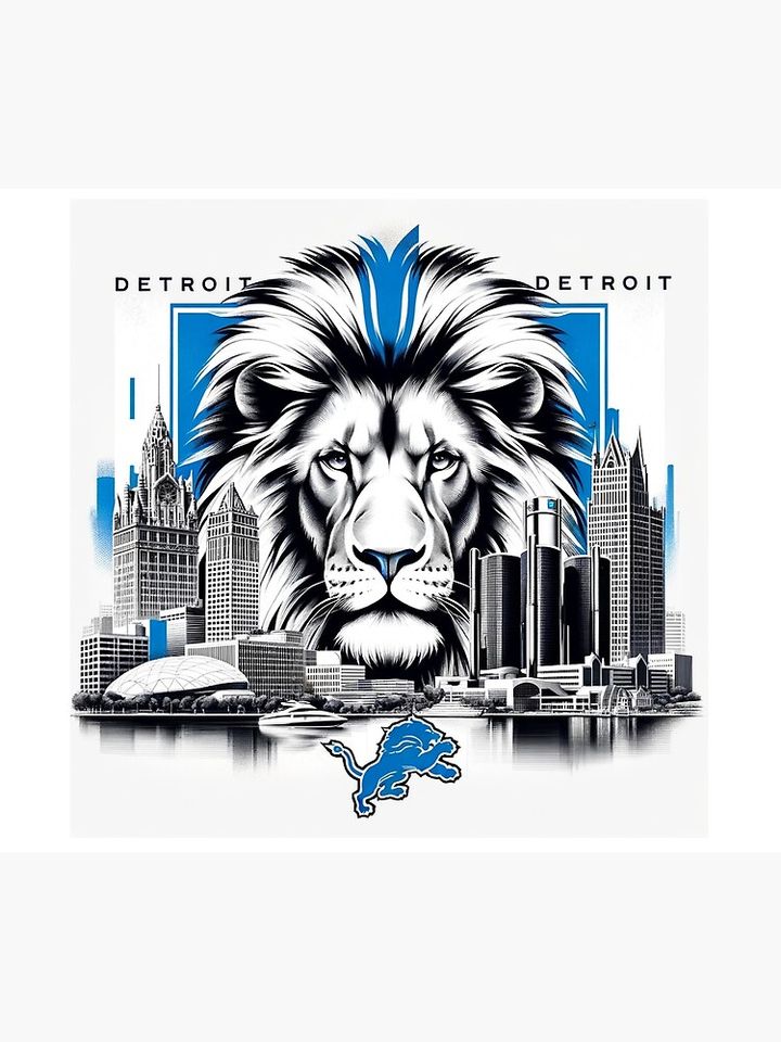 Detroit Lions Artwork Throw Blanket