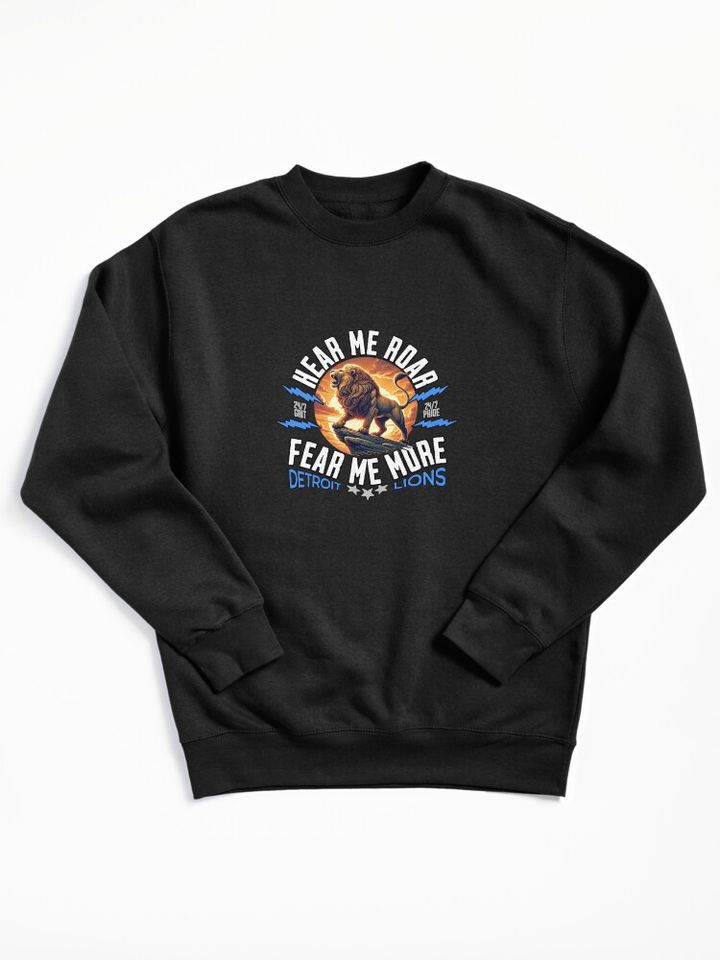 DETROIT LIONS - HEAR ME ROAR Pullover Sweatshirt