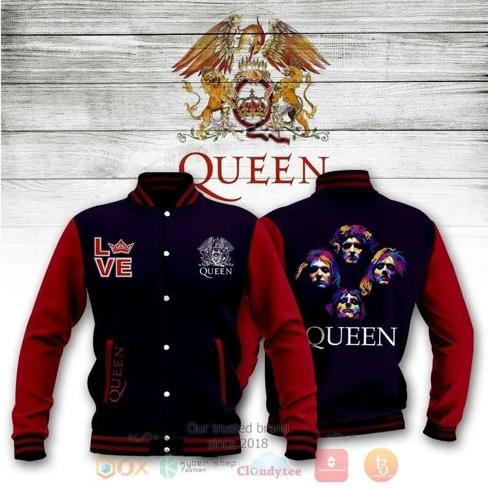 Quoon Rock Band Members Fan Art Baseball Jacket
