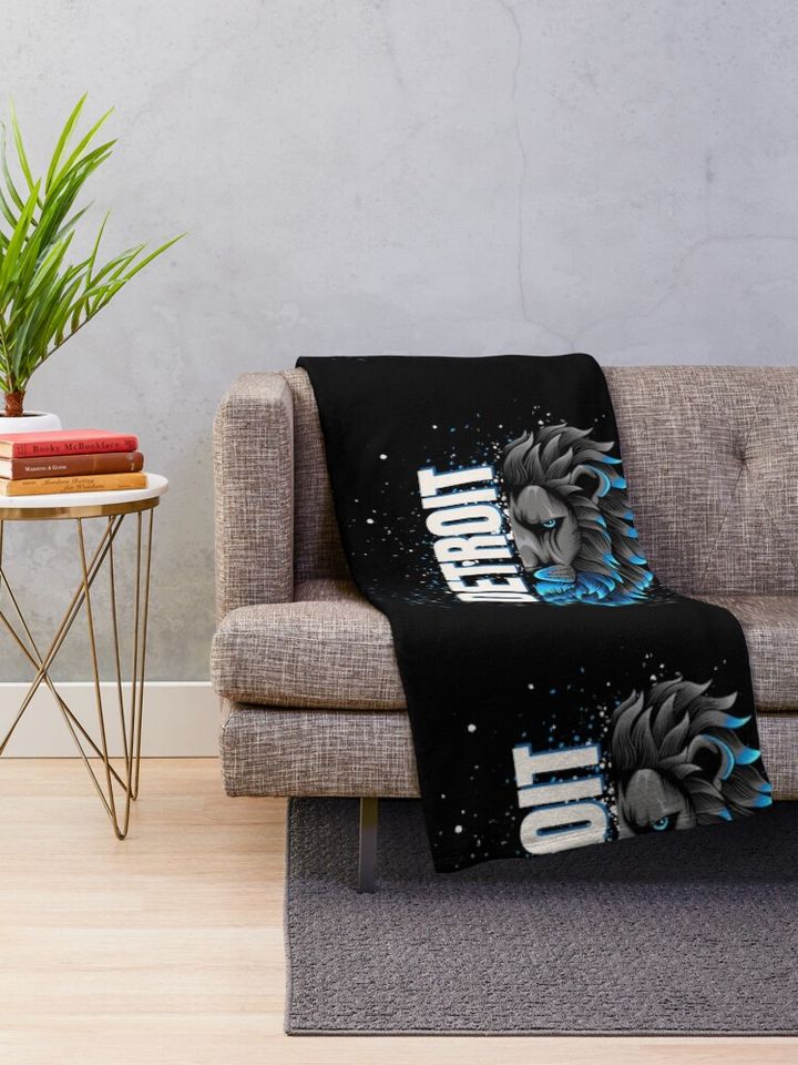 detroit lions Throw Blanket