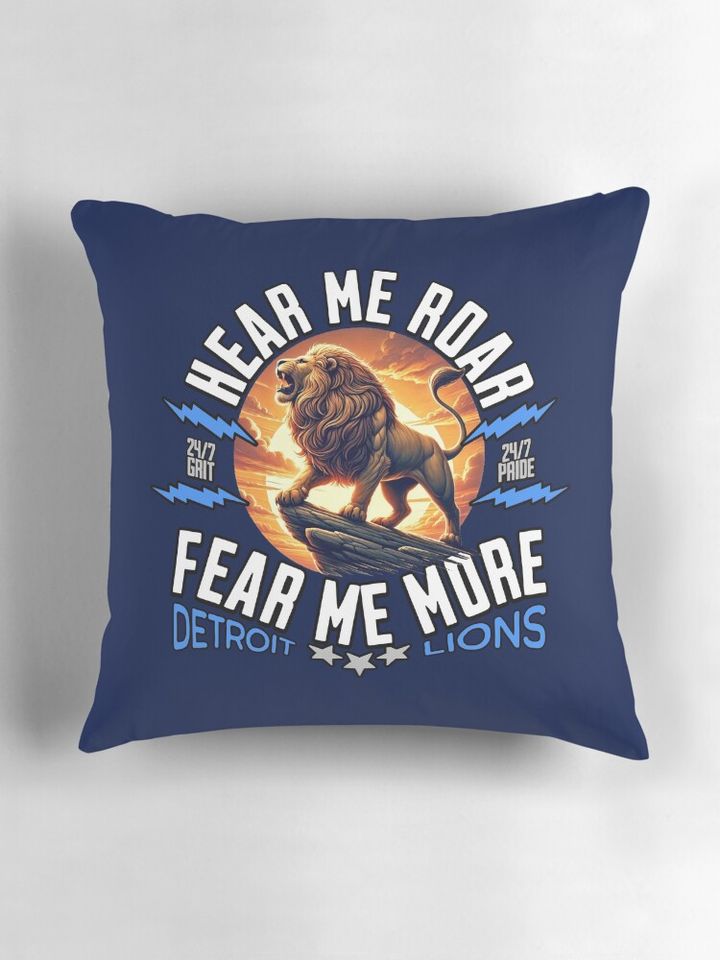 DETROIT LIONS - HEAR ME ROAR Pillow