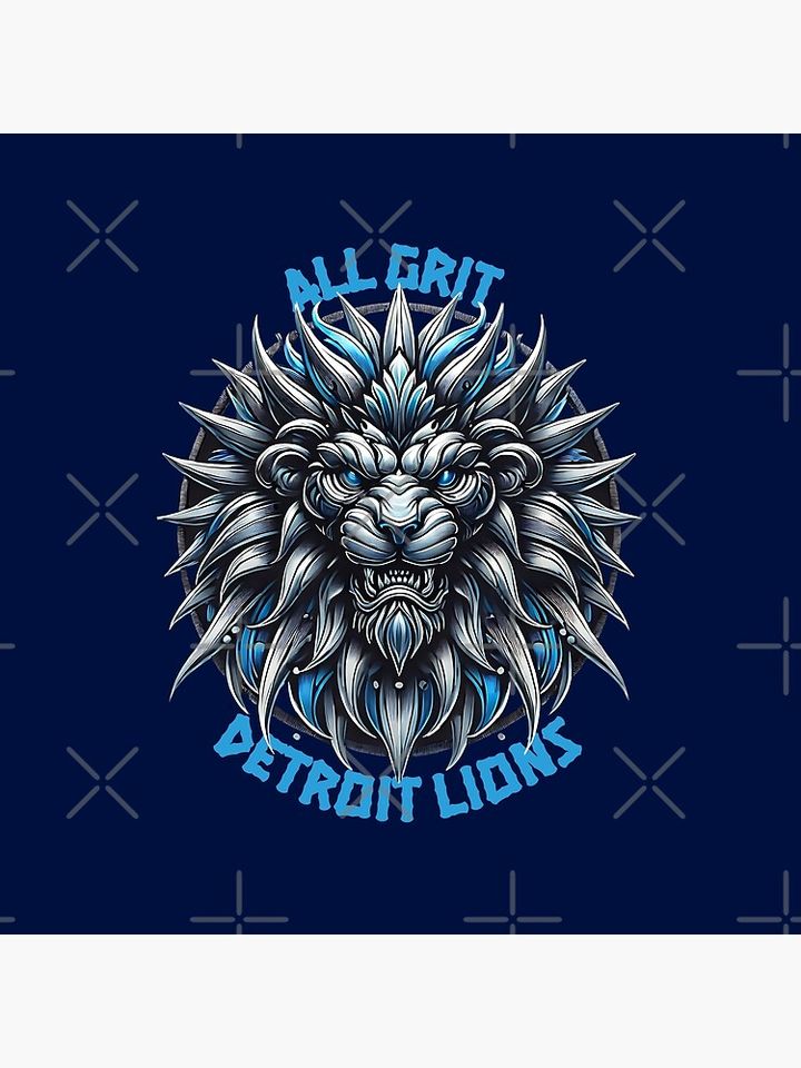 ALL GRIT DETROIT LIONS Pillow