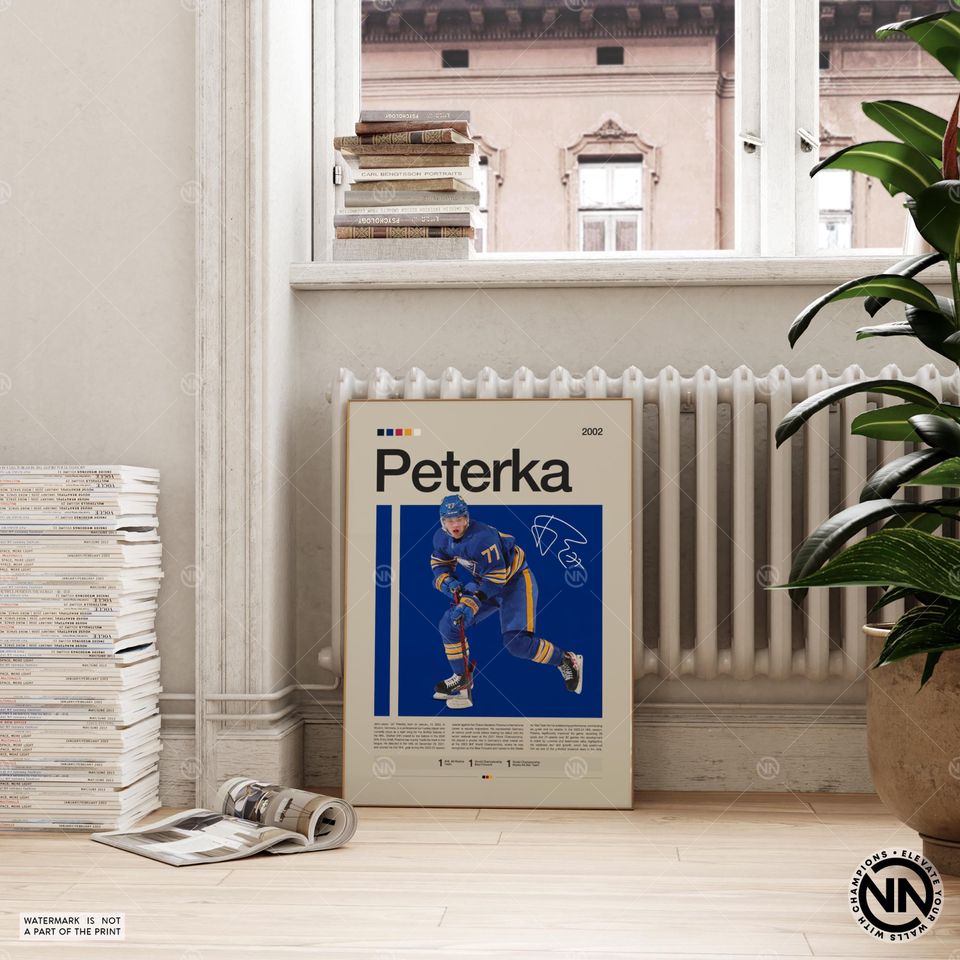 JJ Peterka Poster, Buffalo Sabres Poster, NHL Poster, Hockey Poster, Sports Poster