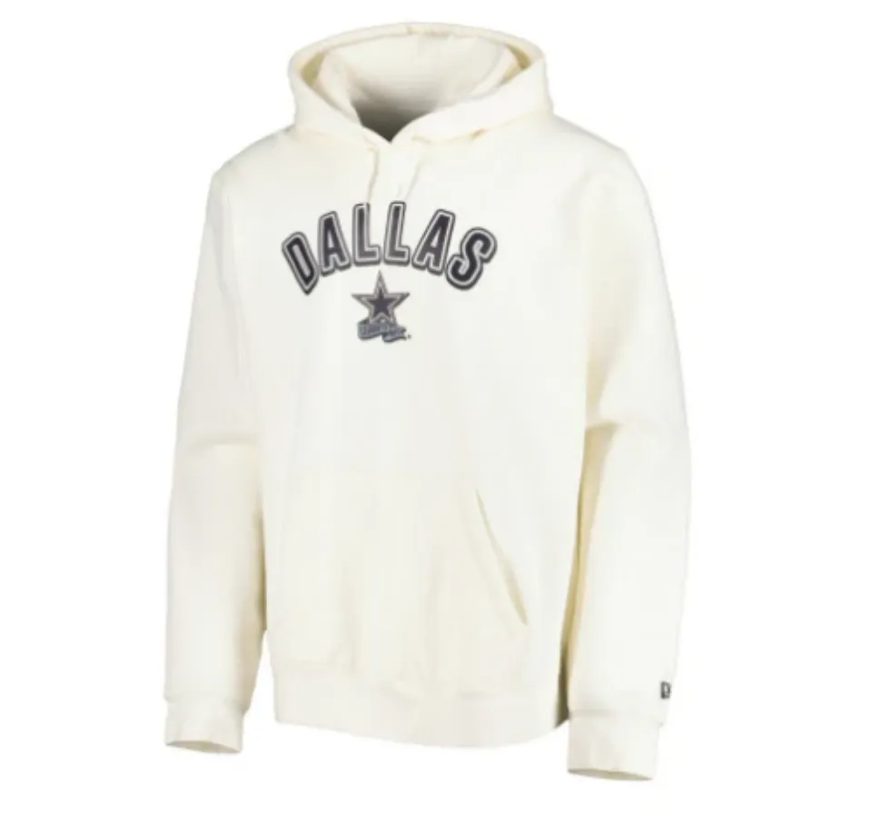 Dallas Cowboys Sideline Chrome Pullover Men's Hoodie - Cream