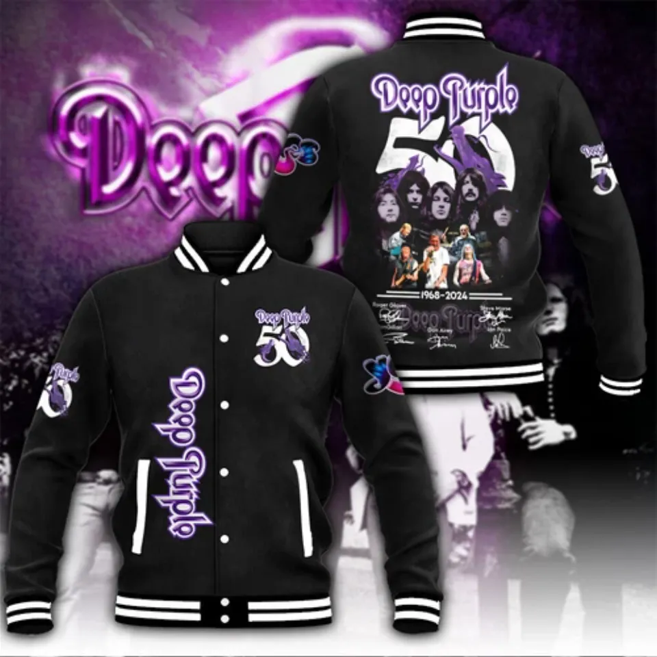 Deep Purple Music Baseball Jacket For Fan