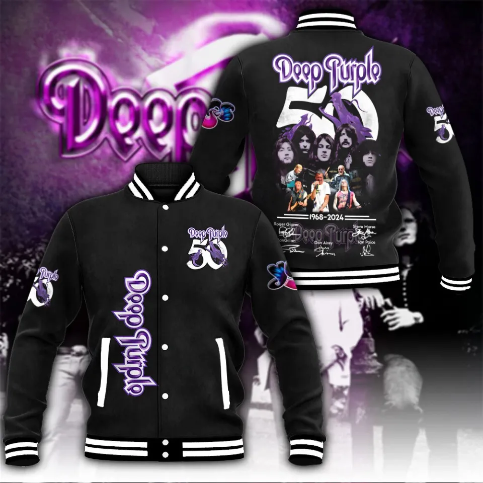 Deep Purple Music Baseball Jacket For Fan