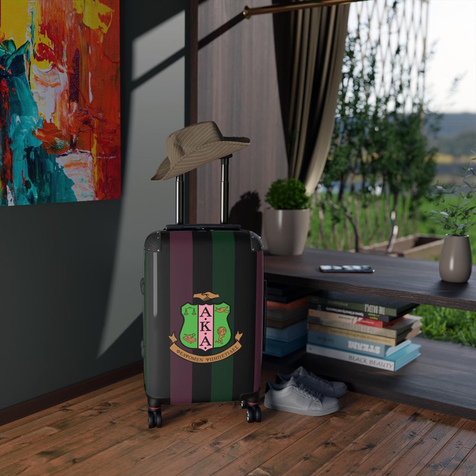 Black Alpha Kappa Alpha Inspired Suitcases