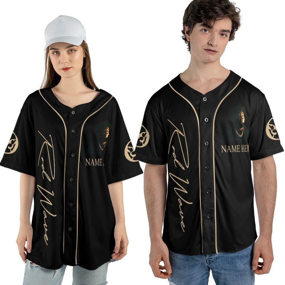 Custom Name Rod Wave Rap Baseball Jersey, Rod Wave Nostalgia Tour Baseball Jersey, Rod Wave Music Concert Baseball Jersey