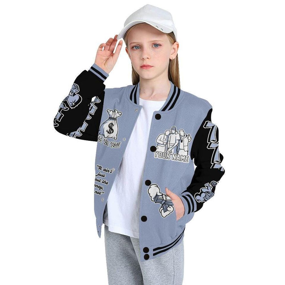 Black Metallic 5s Varsity Jacket, Streetwear Varsity Jacket, Hip Hop Varsity Jacket, Paid In Full Baseball Varsity Jacket Custom Name Varsity Jackets