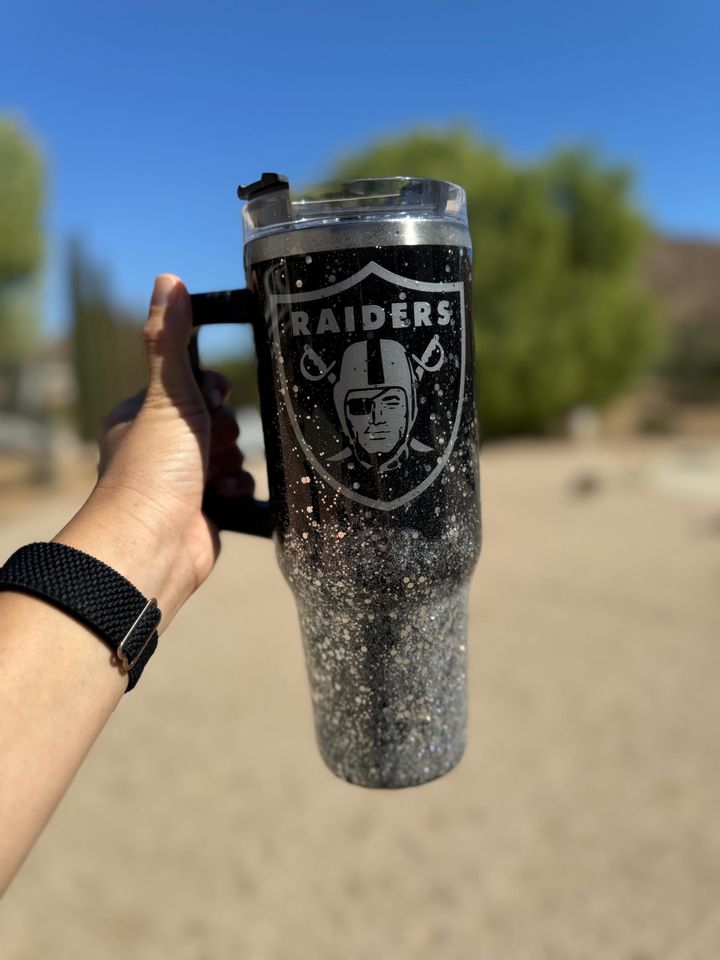 football Raider Tumblers 40 oz With Handle