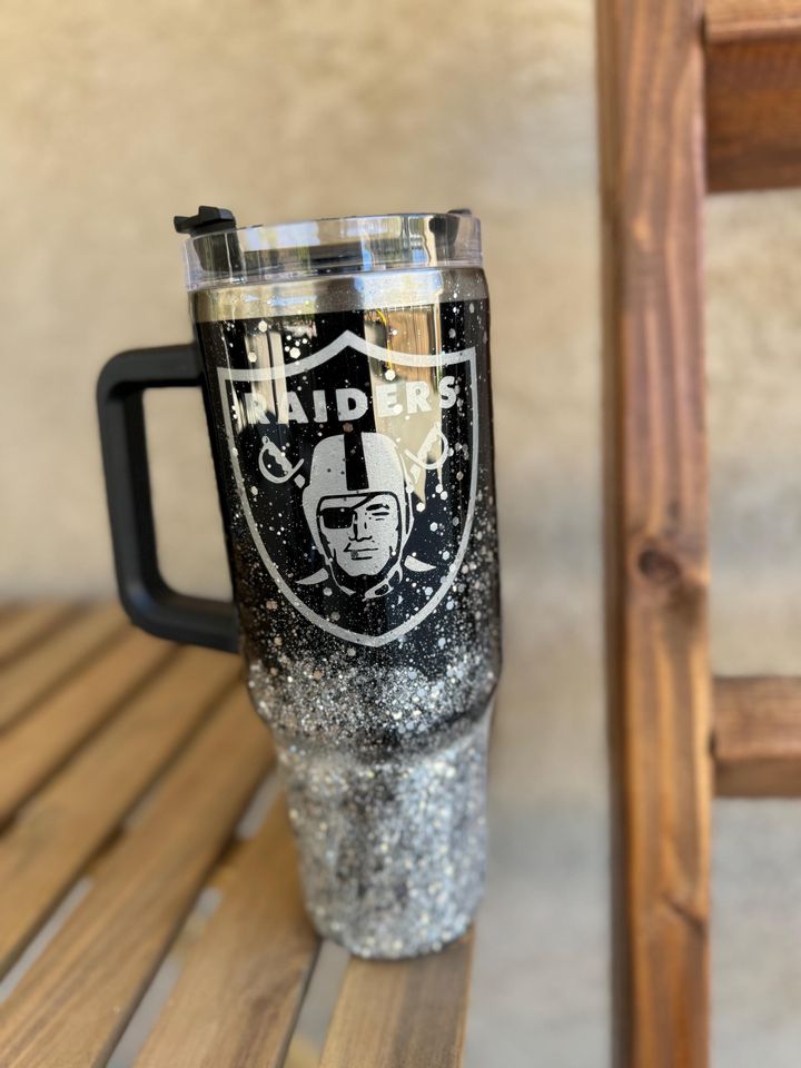 football Raider Tumblers 40 oz With Handle