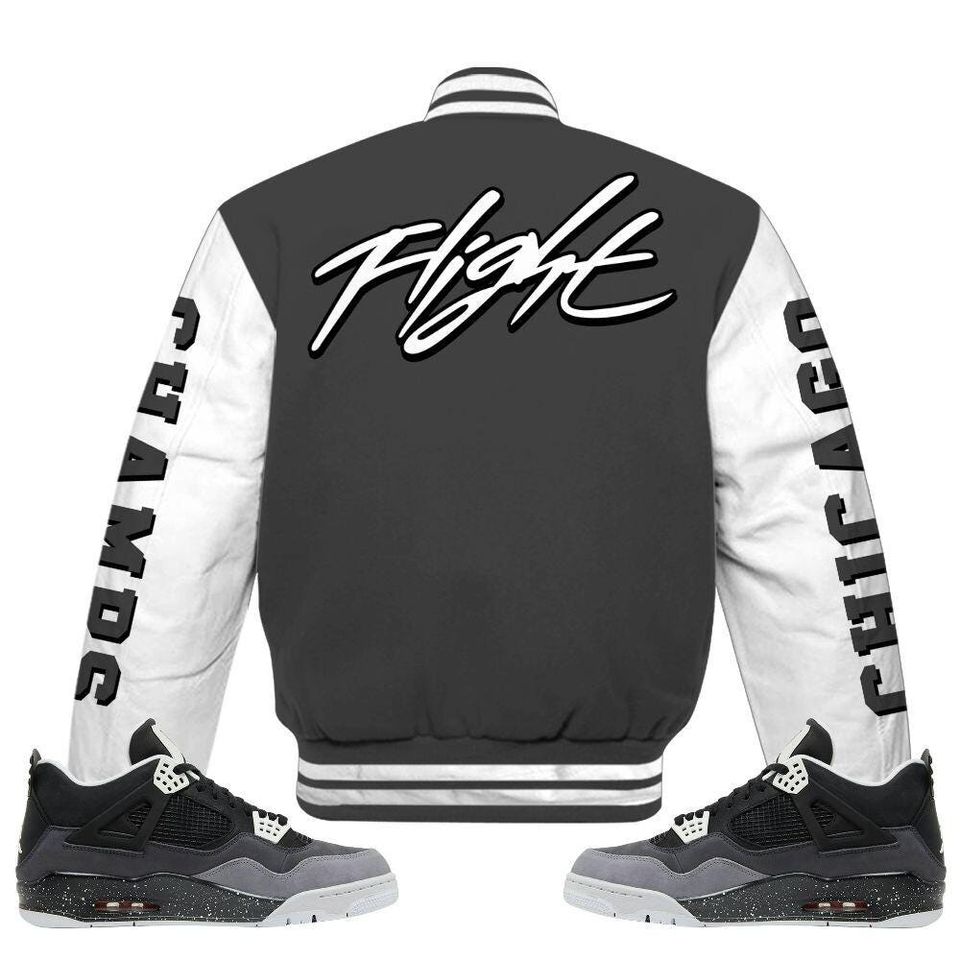 Fear 4s Varsity Jacket, Streetwear Varsity Jacket, AIR Number 23 GOAT Graphic Varsity Jackets