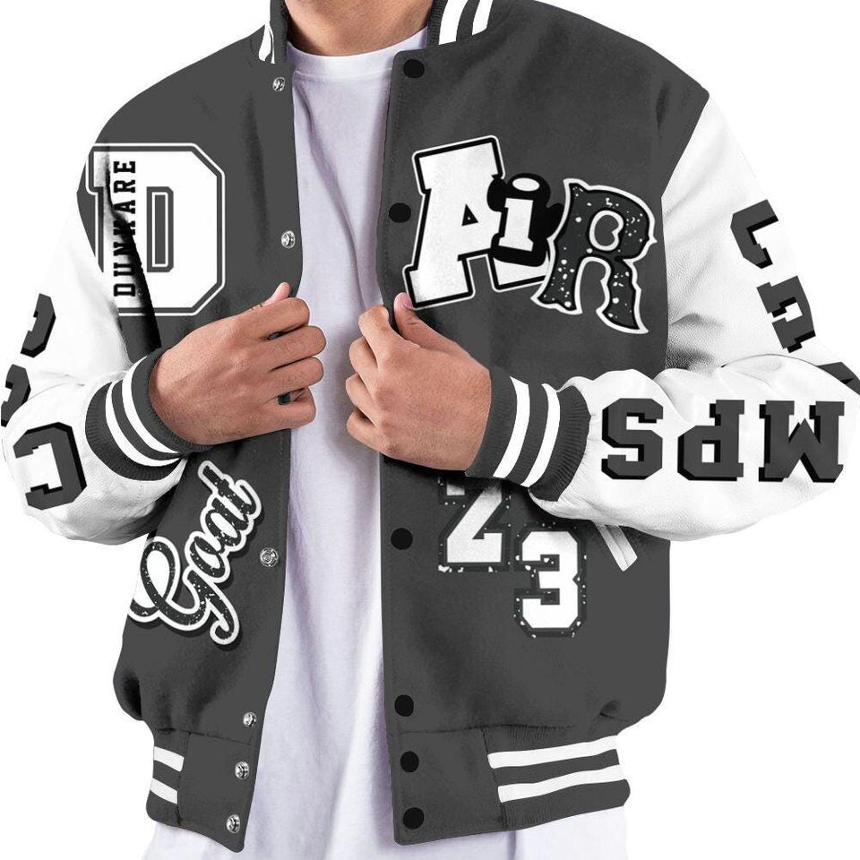 Fear 4s Varsity Jacket, Streetwear Varsity Jacket, AIR Number 23 GOAT Graphic Varsity Jackets