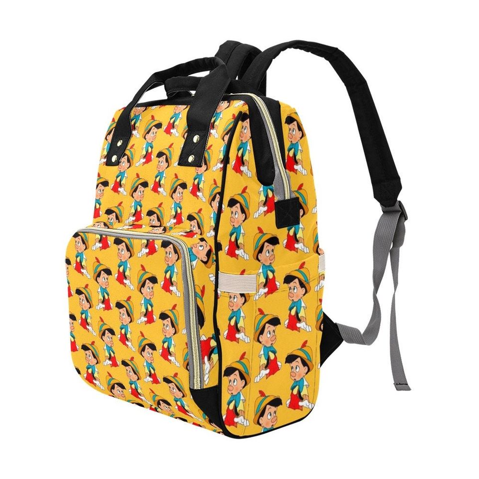 Pinocchio Diaper Bag Backpack | Pinocchio Backpack | Disney Diaper Bag | Disneyland Backpack | Disney Bag | Disney Diaper Backpack