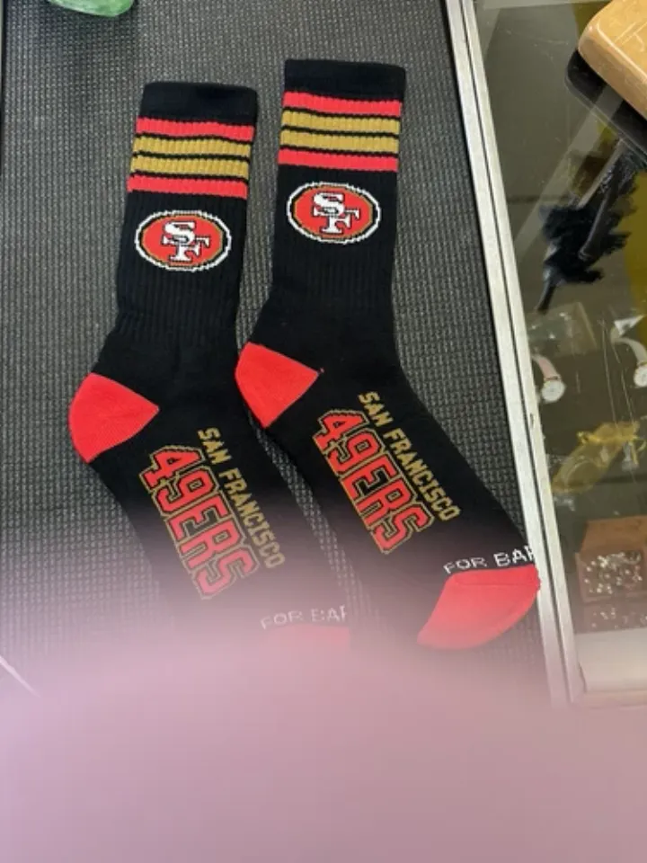 San Francisco 49ERS Mens football Team Crew  Socks