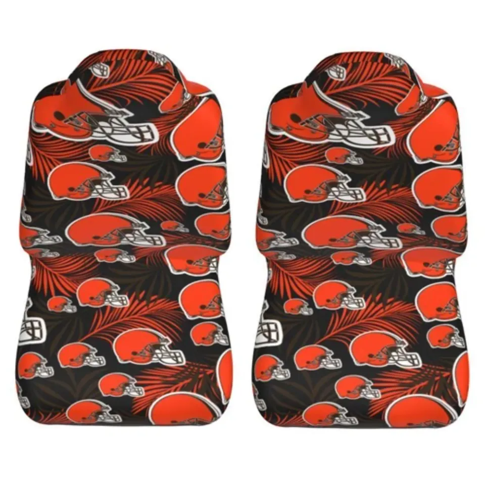 2pcs Cleveland Browns Elastic Car Seat Covers Printed Seat Cover Universal
