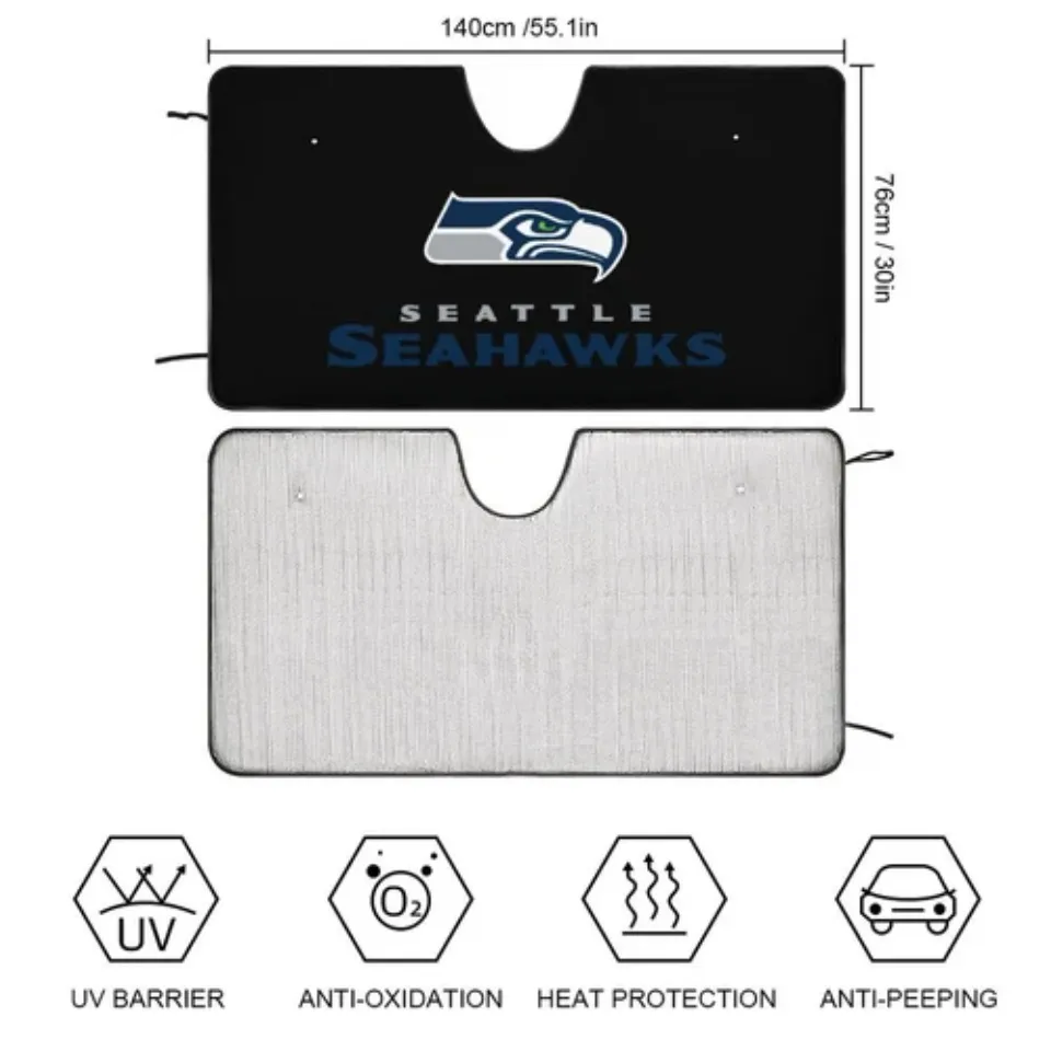Seattle Seahawks Car Windshield Sunshade Car Accessories Car Sunshade Heatproof