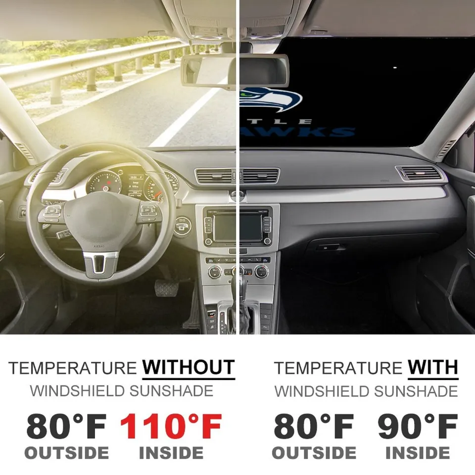 Seattle Seahawks Car Windshield Sunshade Car Accessories Car Sunshade Heatproof