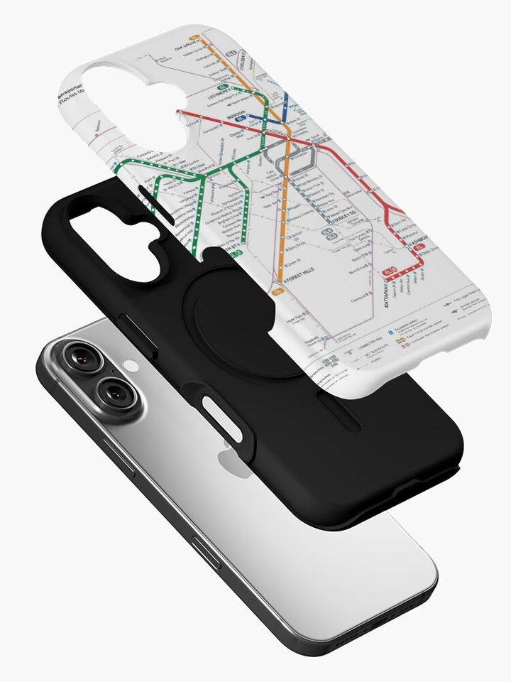 Boston MBTA Map iPhone Case