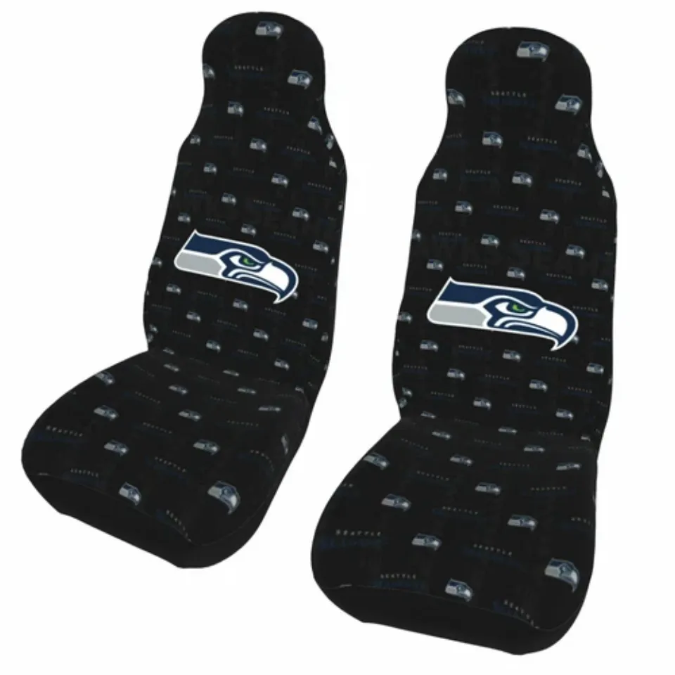 2pcs Car Seat Covers Universal Seattle Seahawks Car Front Rear Protectors