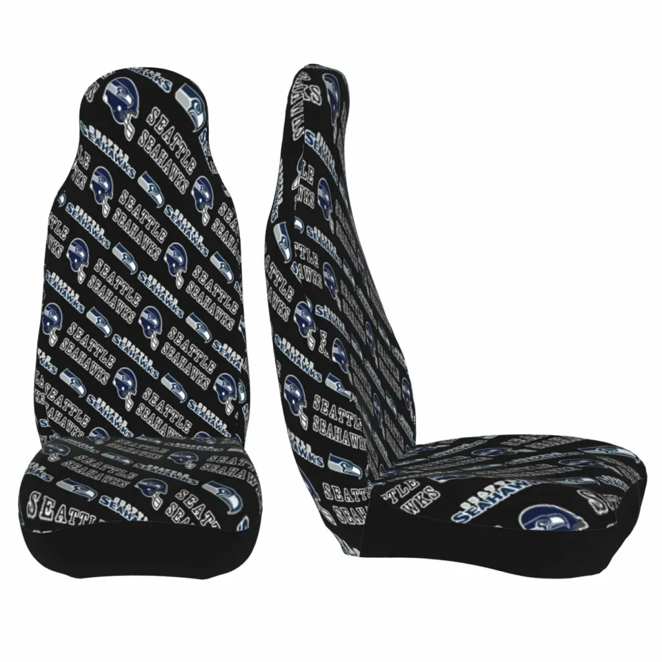 2pcs Car Seat Covers Universal Seattle Seahawks Car Front Rear Protectors