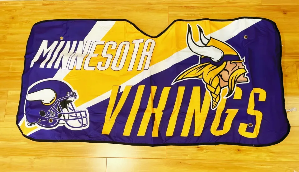 football Team Logo Minnesota Vikings Auto Car Frontwindow  Sun Shade-27''x55''