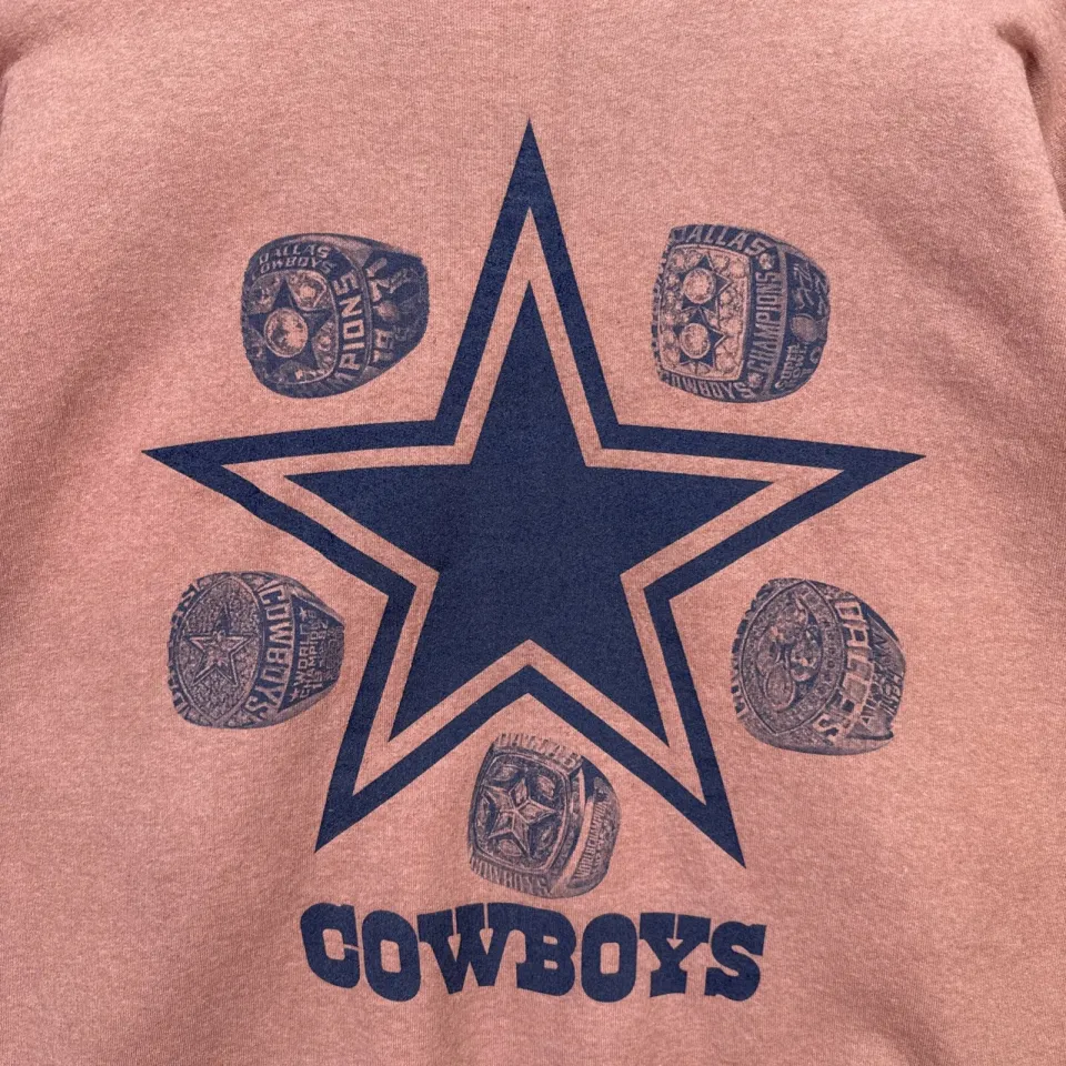 Vintage Dallas Cowboys Sweatshirt Mens Large Brown 90s Got Rings Super Bowl football