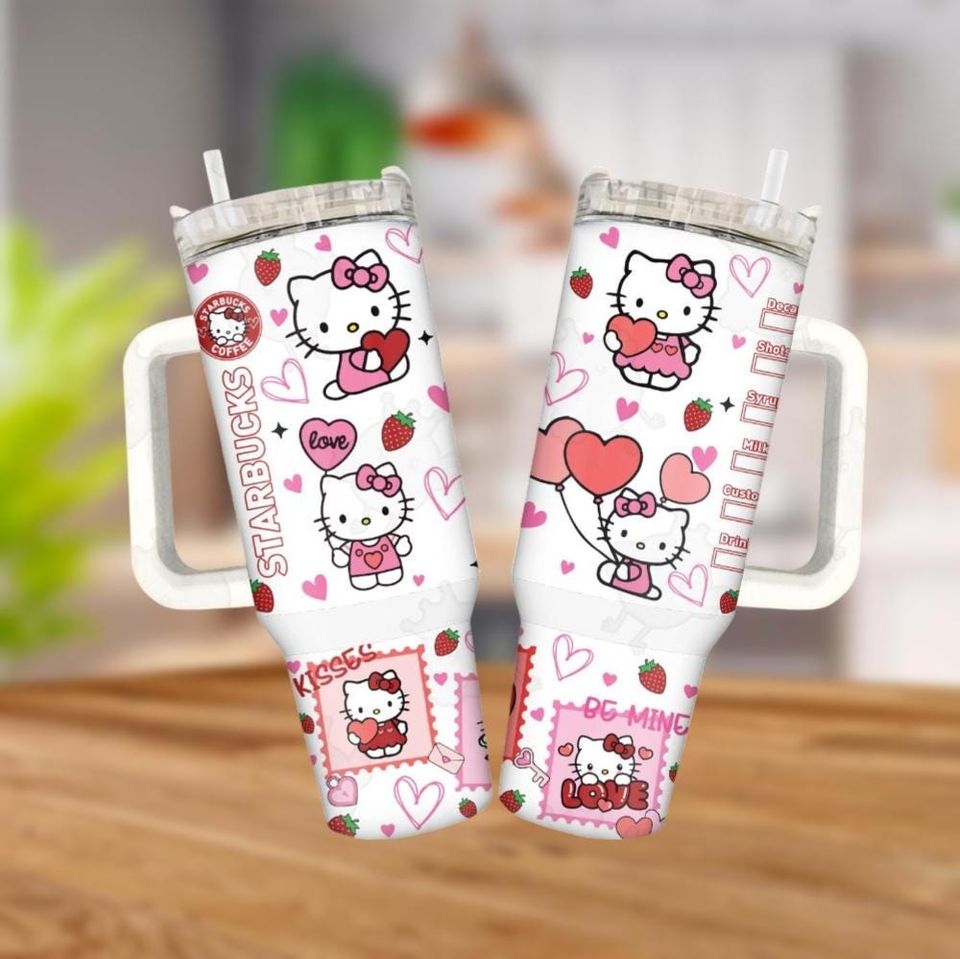 Hello Kitty Tumbler, Starbucks Coffee Tumbler 40oz