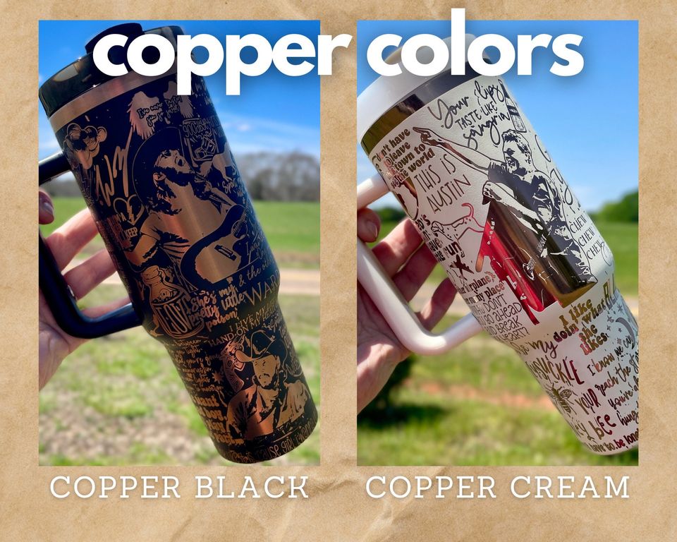 Laser Engraved Toby Keith 40oz Tumbler with Handle