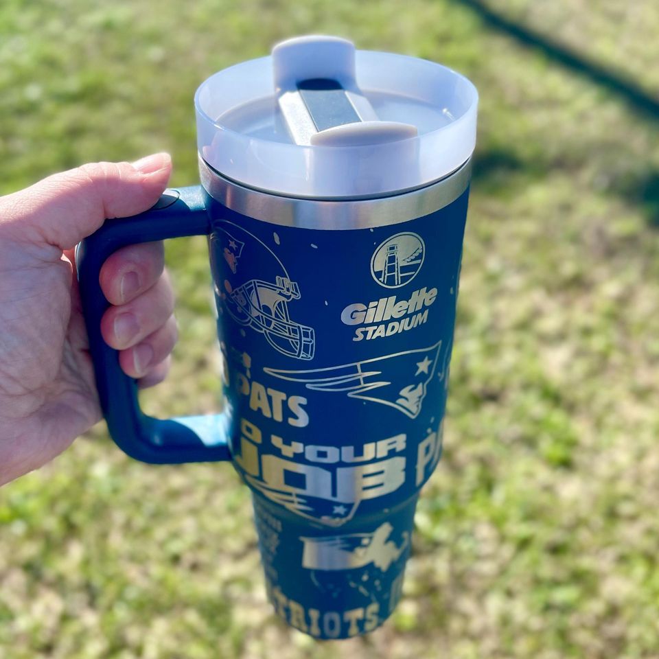 New England Patriots 40oz Engraved Tumbler